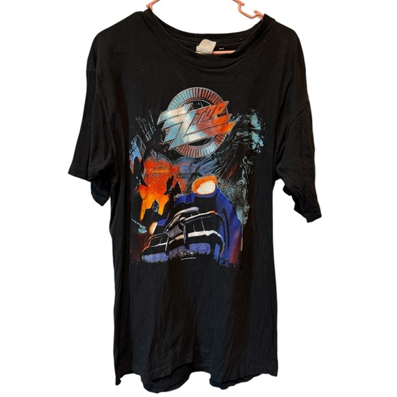 Vintage Original ZZ Top Recycler 1990 World Tour Concert T Shirt - Picture 1 of 3